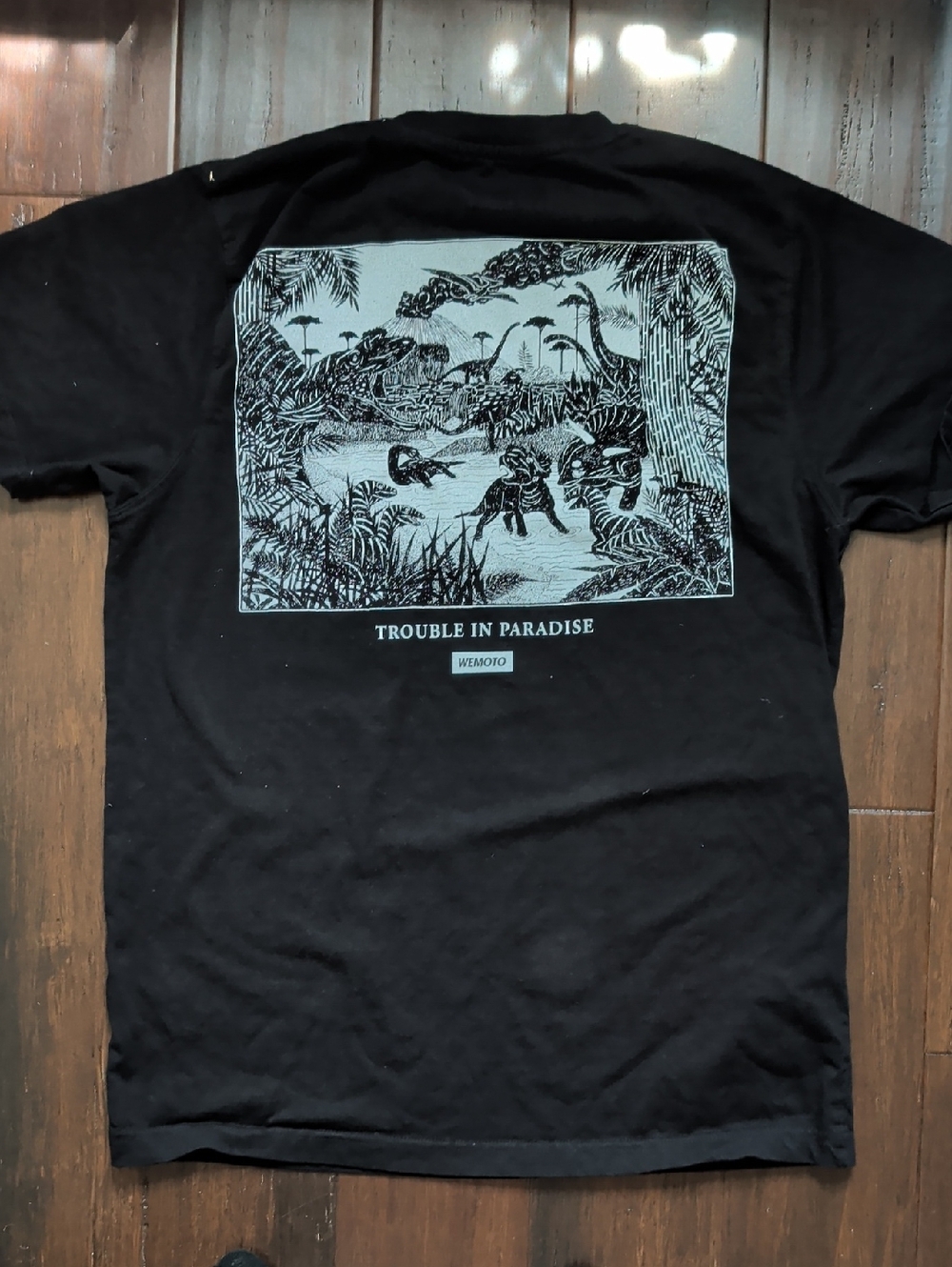 Wemoto "Trouble in Paradise" graphic t shirt